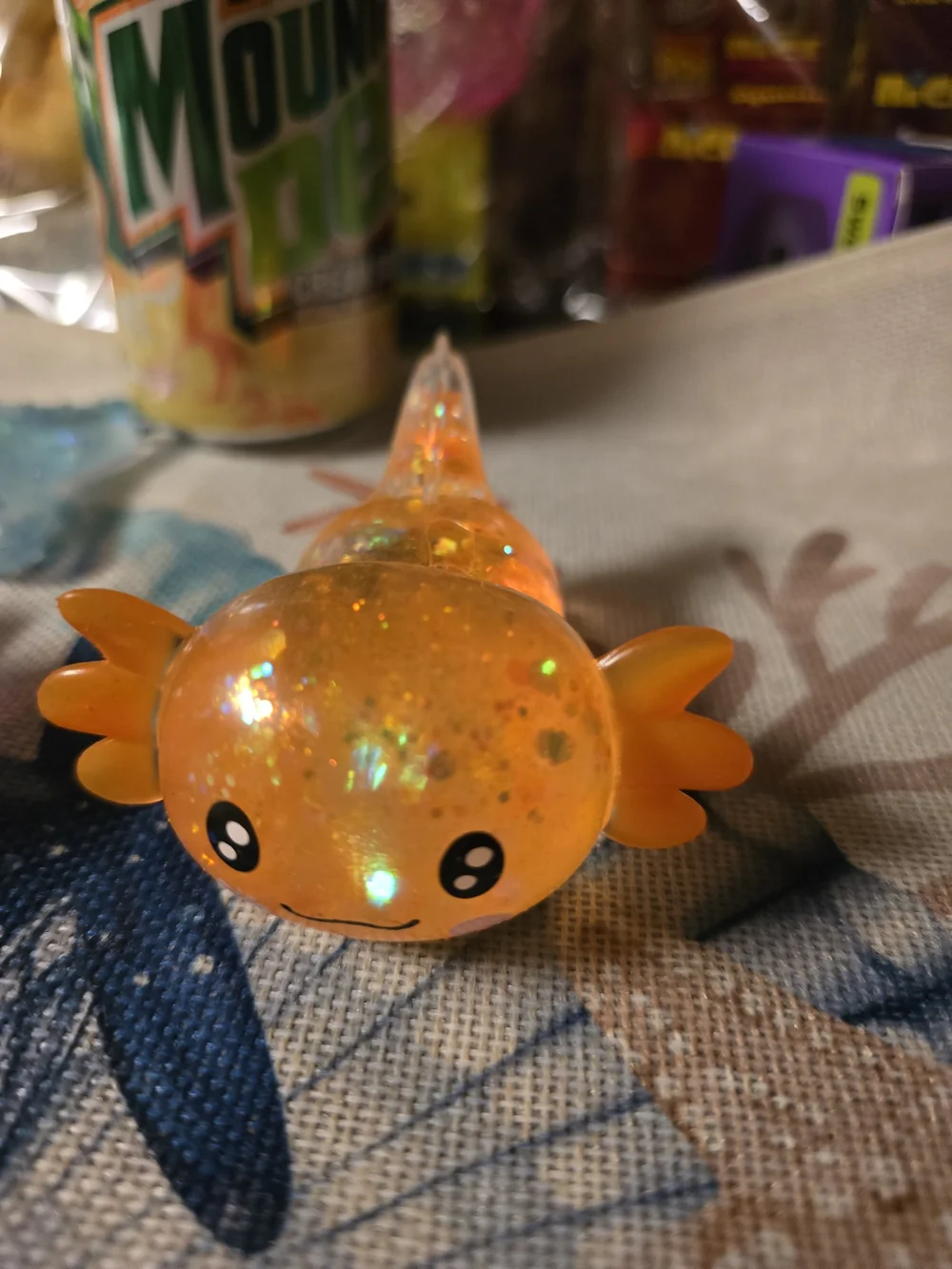 Glitter Sea Creature Stress Toy Squishy Bundle - Pink, Orange, Purple, Blue